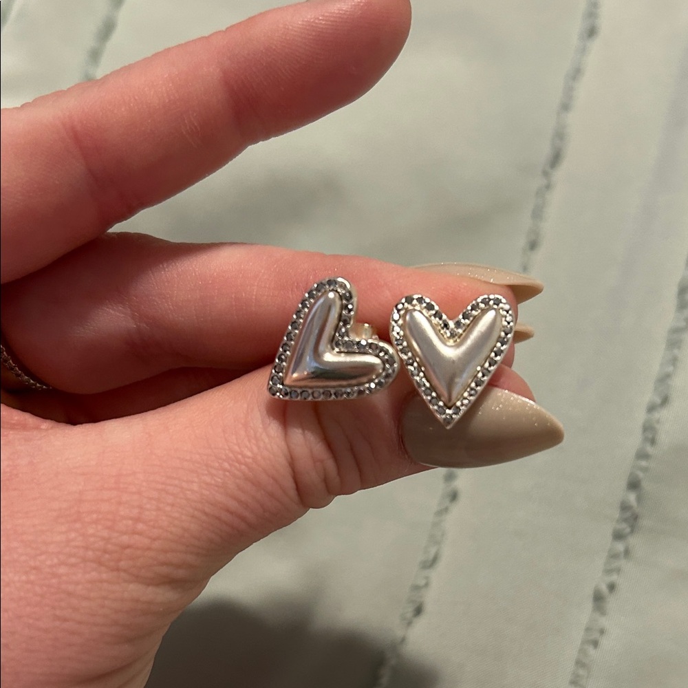 Silver Heart Earrings